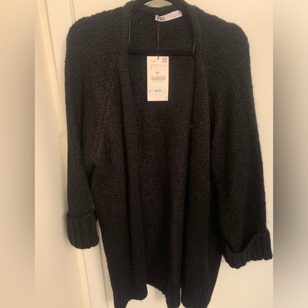 Zara Black Long Cardigan - S NWT